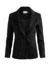 MACEY EMBELL NOTCH COLLAR FITTED DENIM BLAZER-ALICE + OLIVIA