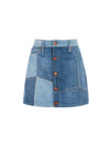 GOOD HIGH RISE PATCHWORK SKIRT-HAPPY GO LUCKY-ALICE + OLIVIA