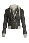 AVRIL HOOD CMB SWTSHRT LTR JKT-ALICE + OLIVIA