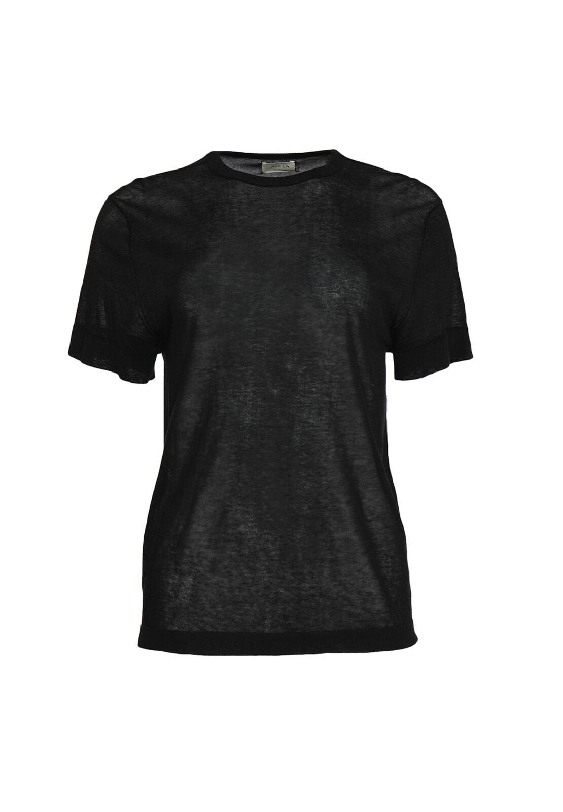 CLARENCE KNIT SS TEE-Black-ALICE + OLIVIA