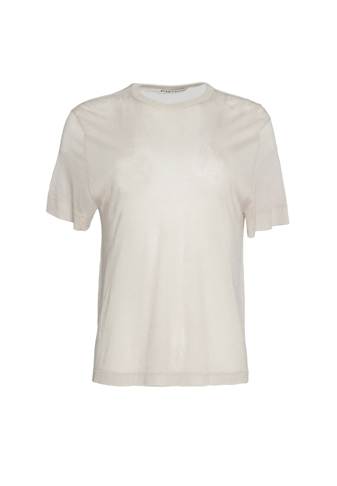 CLARENCE KNIT SS TEE-Black-ALICE + OLIVIA