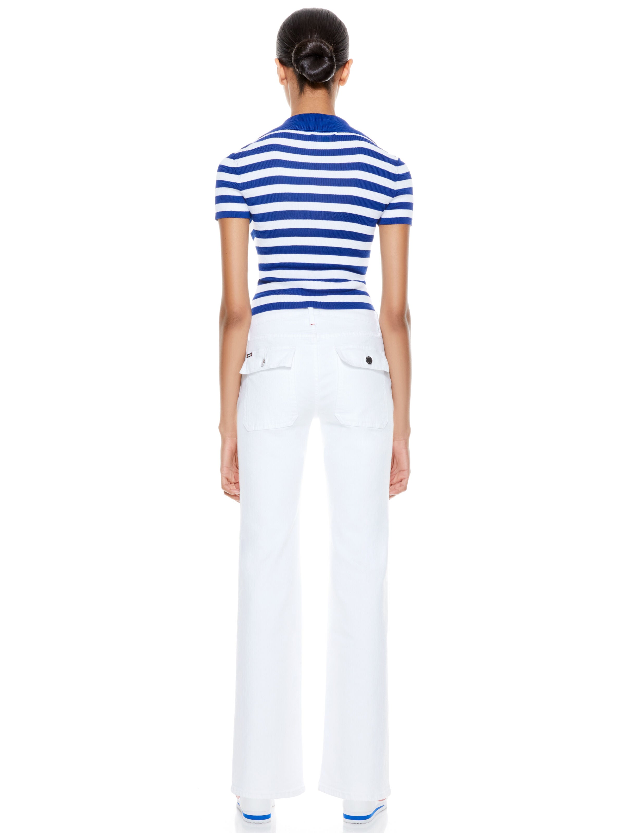 SEBASTIAN PATCH POCKET FLARE JEAN-VINTAGE SUGAR-ALICE + OLIVIA