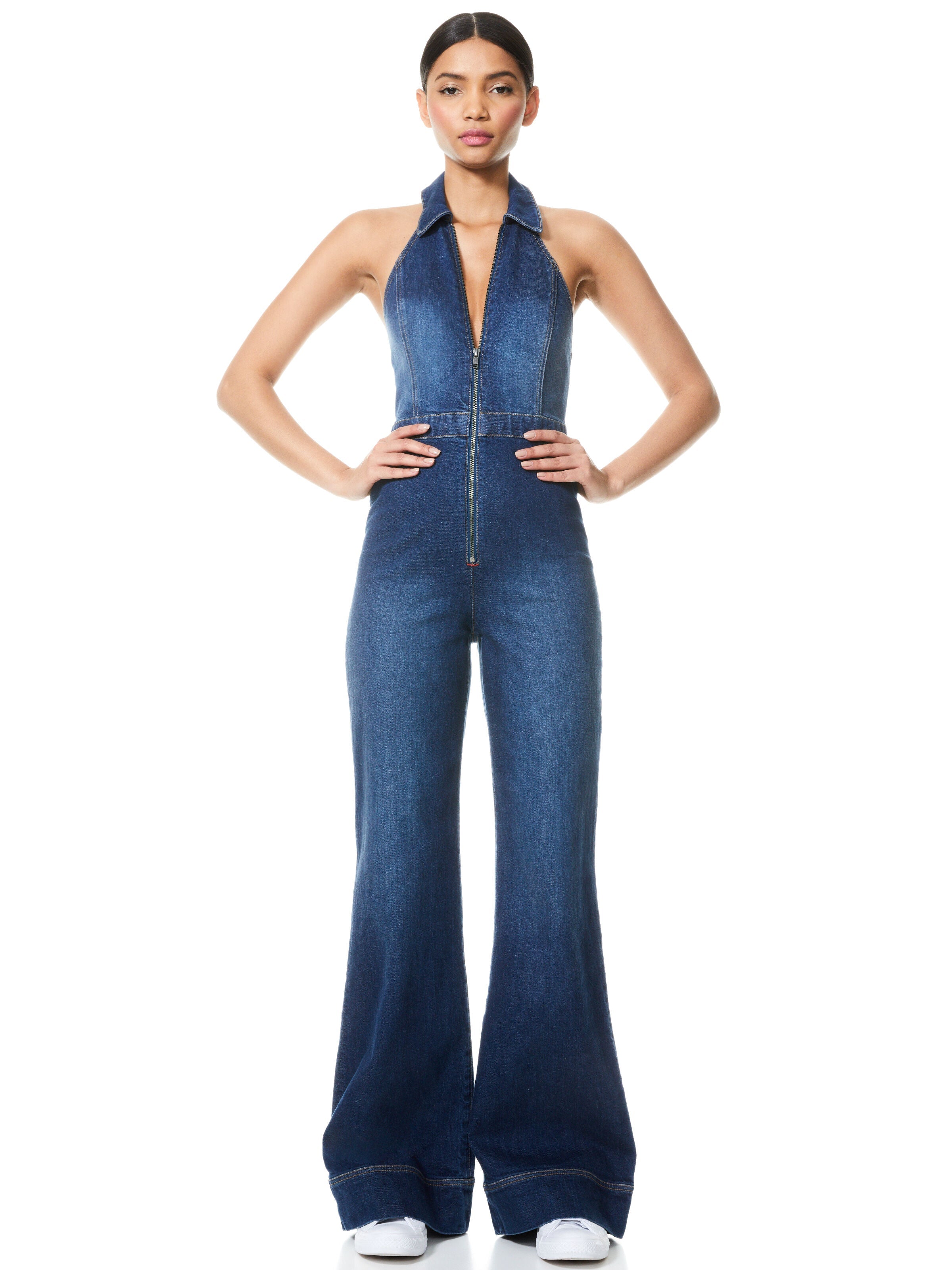 GORGEOUS HALTER NECK JUMPSUIT-LOVE TRAIN-ALICE + OLIVIA