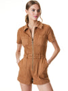 GORGEOUS ZIP FRONT ROMPER-ALICE + OLIVIA
