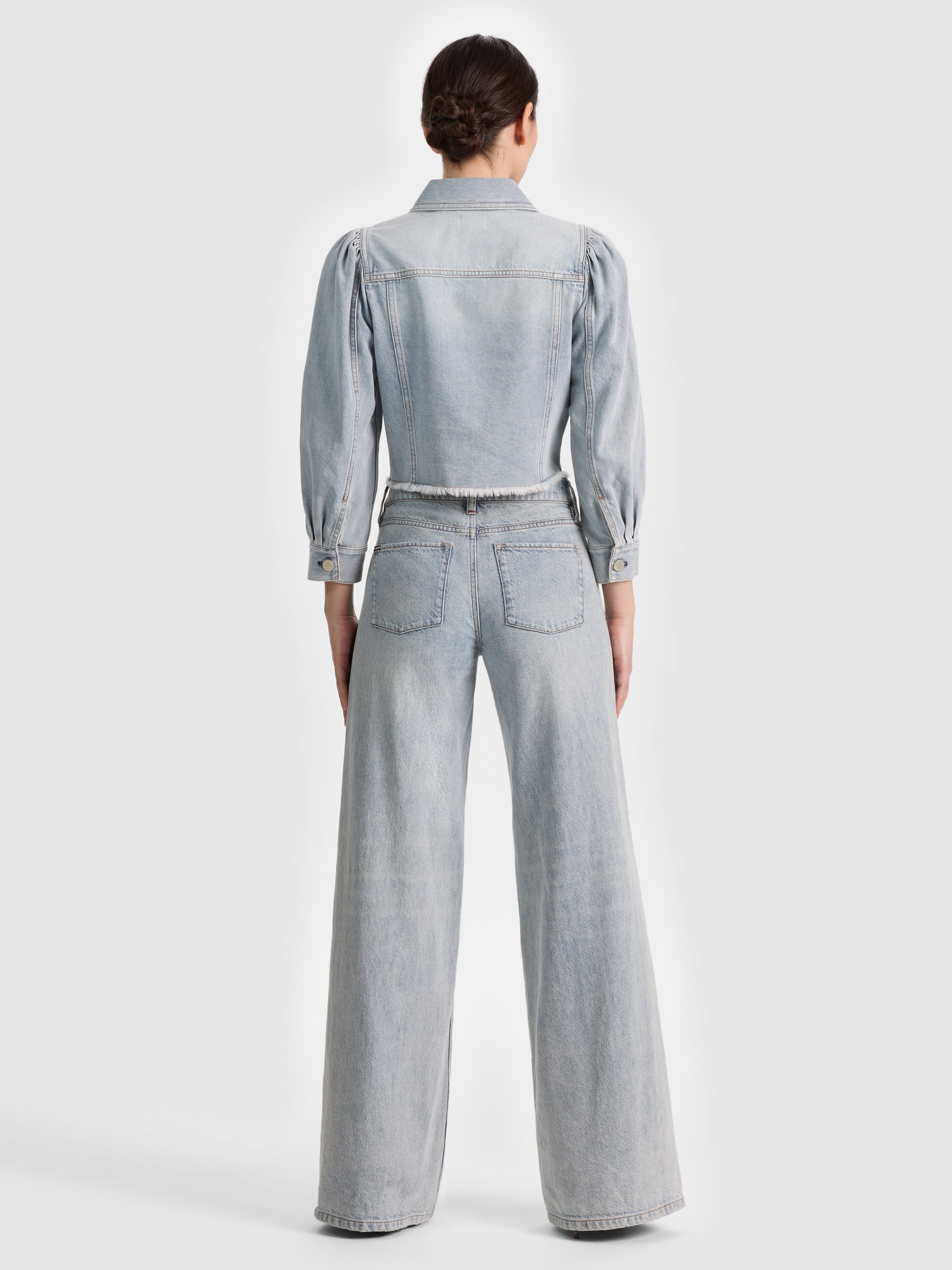 LANA DENIM JACKET-ROCKSTAR BLUE-ALICE + OLIVIA
