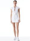 TAM FLOWER BELT DENIM MINI DRESS-ALICE + OLIVIA