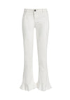 ZOE RUFFLED HEM JEANS-ALICE + OLIVIA