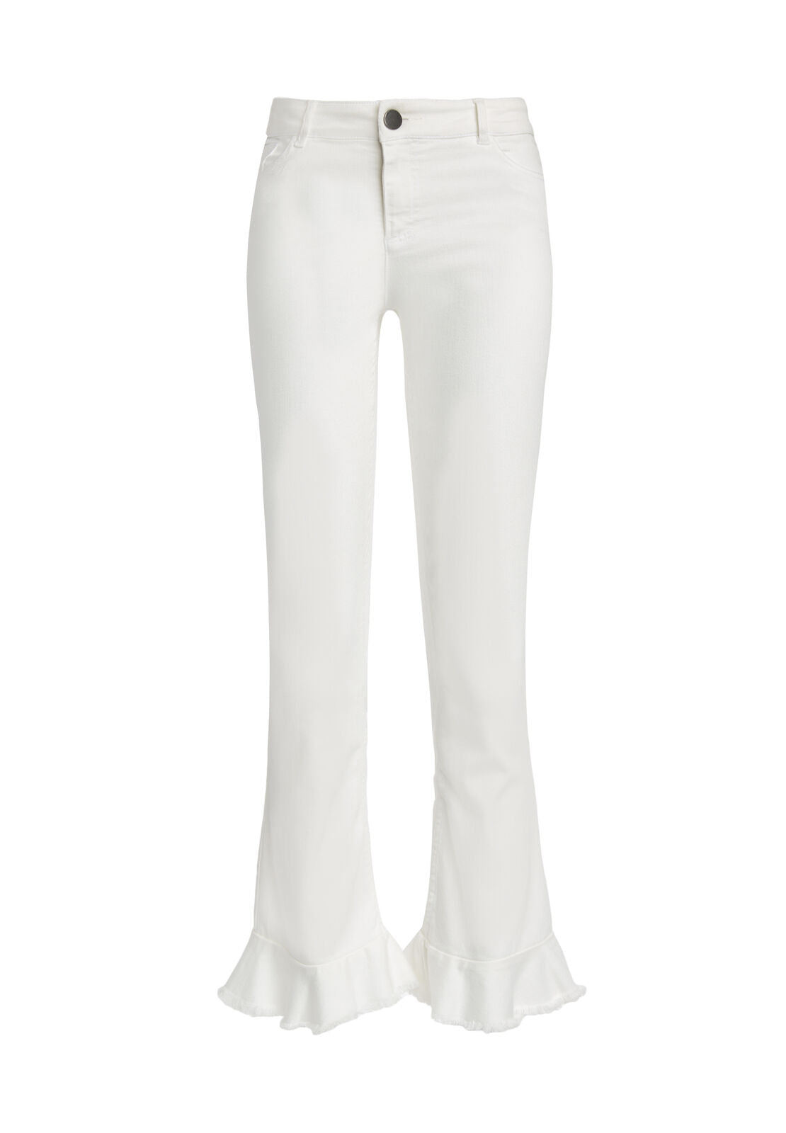 ZOE RUFFLED HEM JEANS-ALICE + OLIVIA