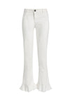 ZOE RUFFLED HEM JEANS-ALICE + OLIVIA