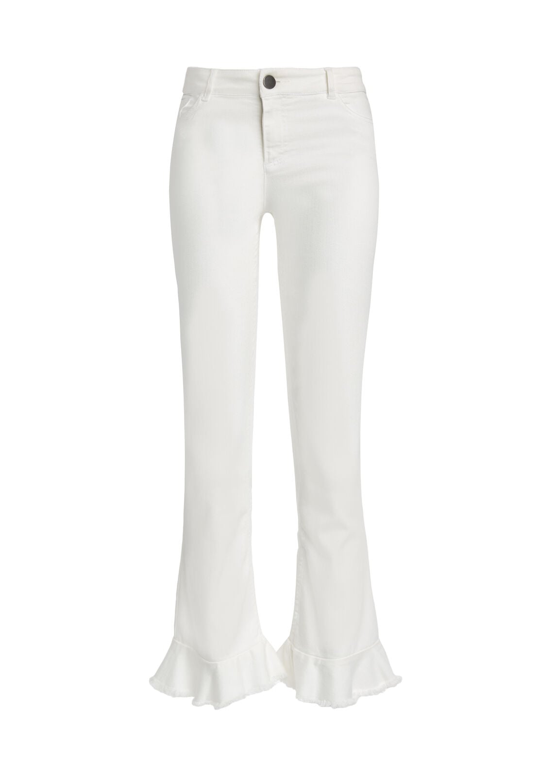 ZOE RUFFLED HEM JEANS-ALICE + OLIVIA