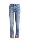 AMAZING HIGH RISE EMBROIDERED JEAN-ALICE + OLIVIA
