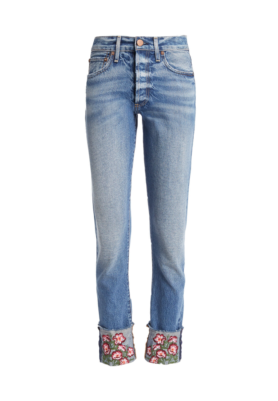 AMAZING HIGH RISE EMBROIDERED JEAN-ALICE + OLIVIA