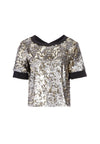 DANICA SEQUIN V BACK TOP-ANTIQUE SILVER/BLACK-ALICE + OLIVIA