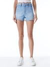 FRANCA BRAIDED WAIST BAND DENIM SHORT-VENTURA BLUE-ALICE + OLIVIA