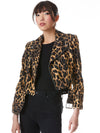 JOHNSIE CROPPED DENIM MOTO JACKET-SPOTTED LEOPARD DARK TAN-ALICE + OLIVIA