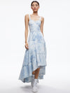 DONELLA DENIM HIGH LOW DRESS-ALICE + OLIVIA