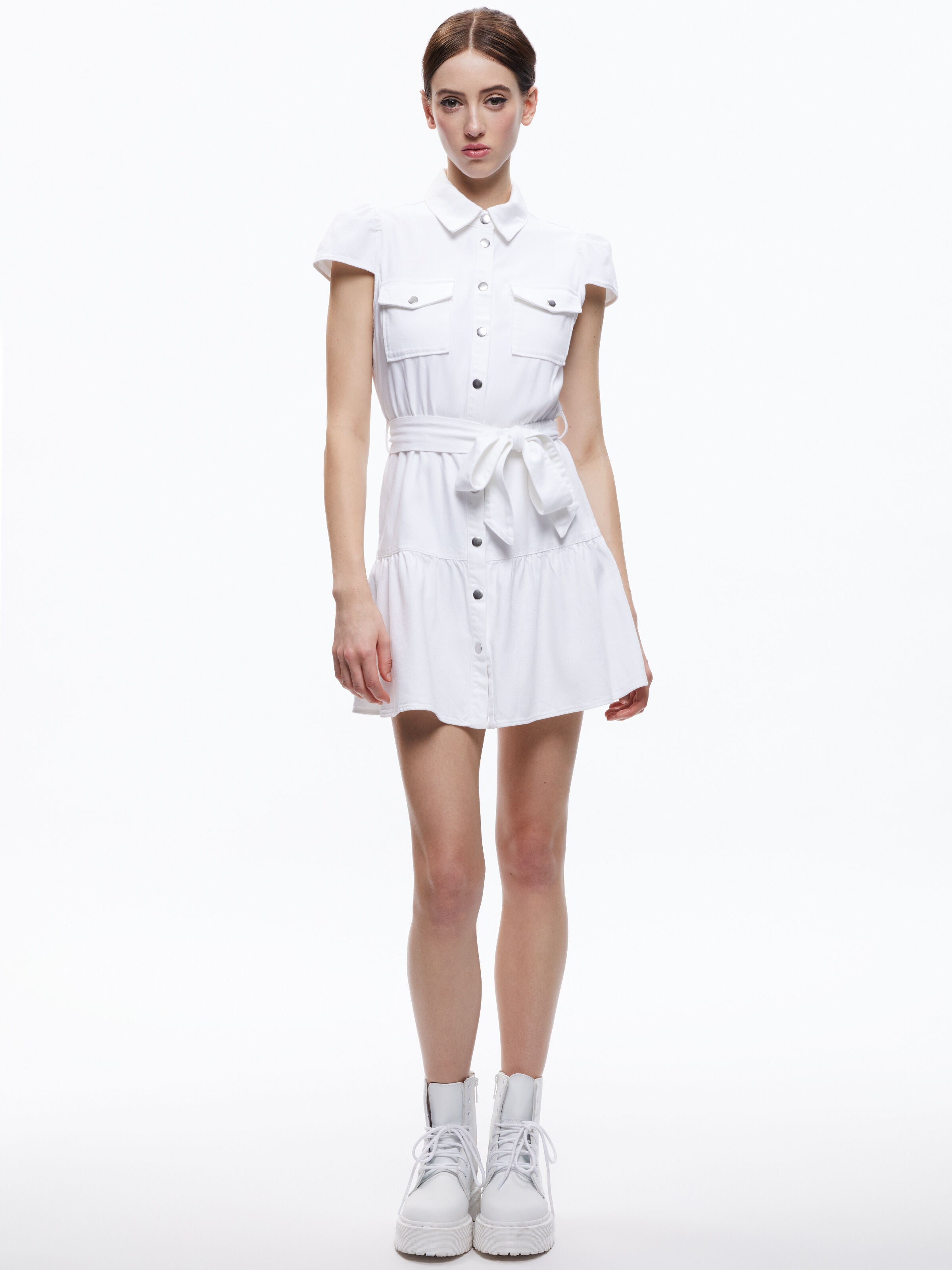 MIRANDA MINI DENIM DRESS-ALICE + OLIVIA