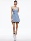 CARLI SPAGHETTI STRAP DENIM MINI DRESS-ALICE + OLIVIA