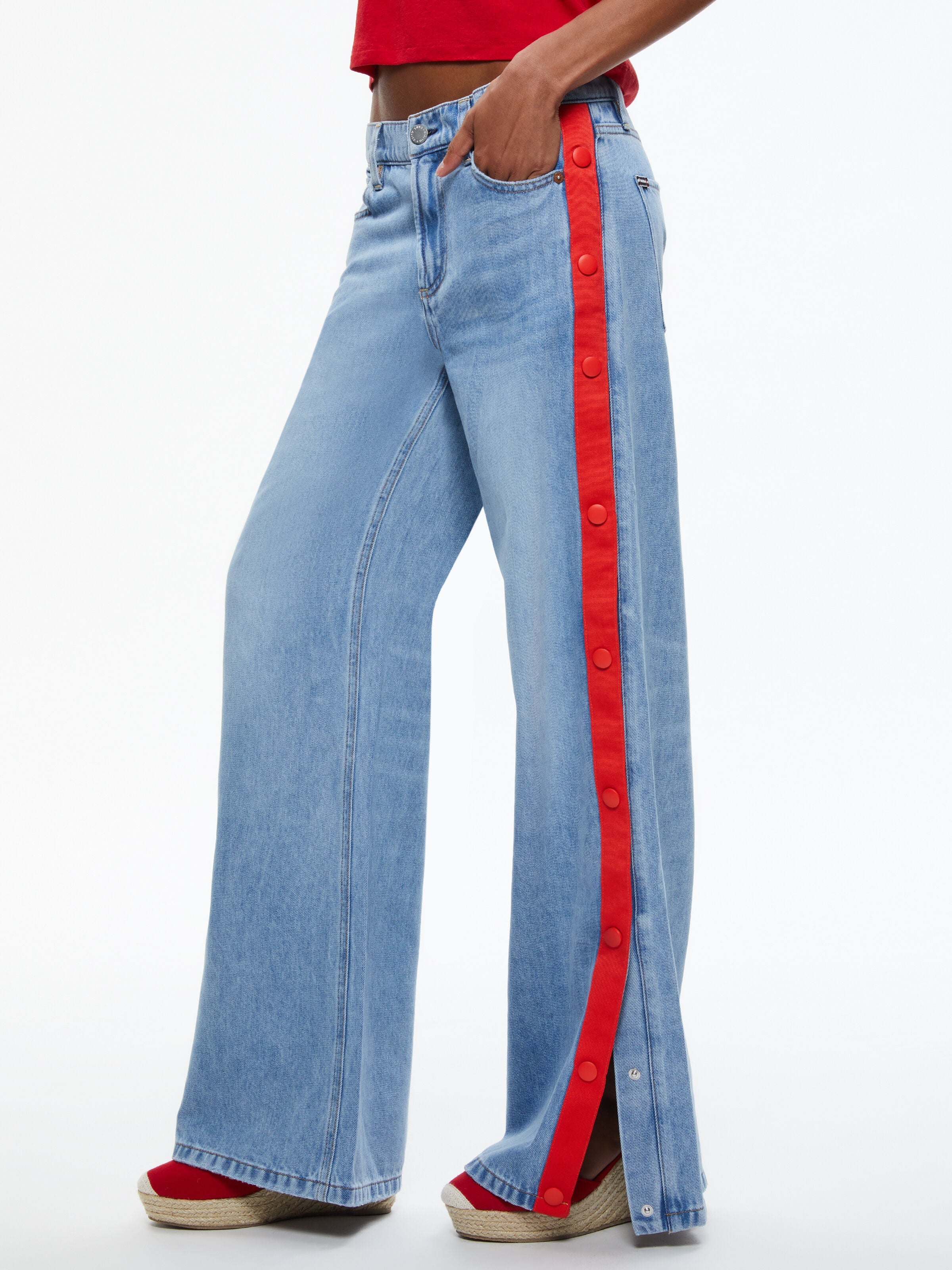 ROLA WIDE LEG SNAP SIDE JEAN-ALICE + OLIVIA