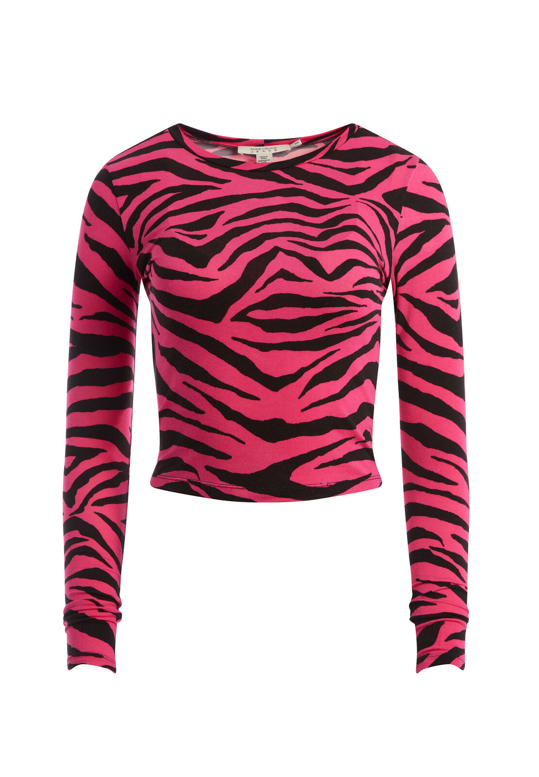DELAINA LS CREW NK CROP TOP-ALICE + OLIVIA