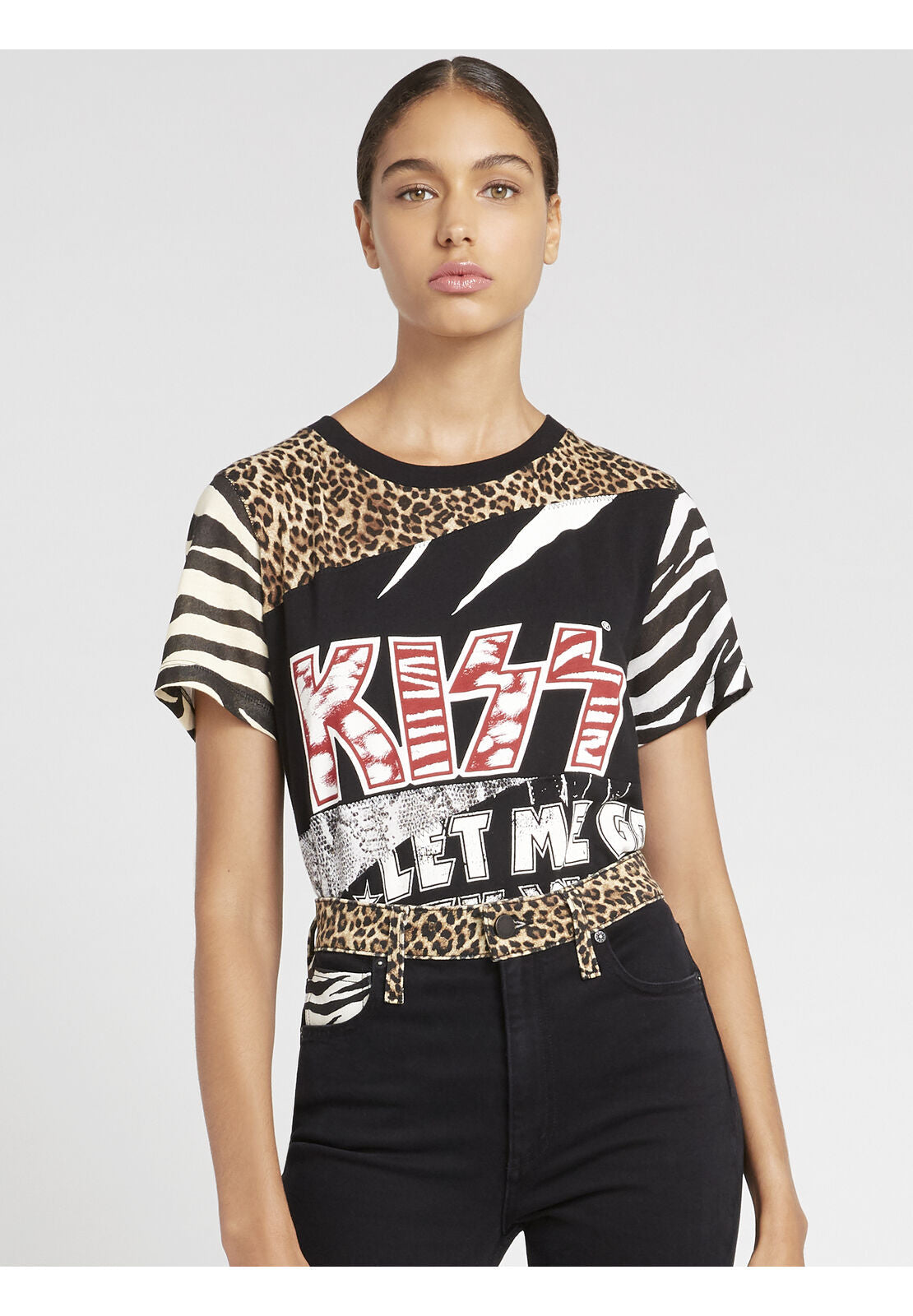 VINTAGE MIXED PATCHWORK TEE-ALICE + OLIVIA