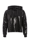 NIKI SEQUIN FUNNEL NECK HOODIE-Black-ALICE + OLIVIA