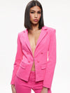 MYA NOTCH COLLAR FITTED DENIM BLAZER-CANDY-ALICE + OLIVIA