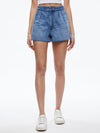 CONRY PLEATED DENIM SHORT-IVY BLUE-ALICE + OLIVIA