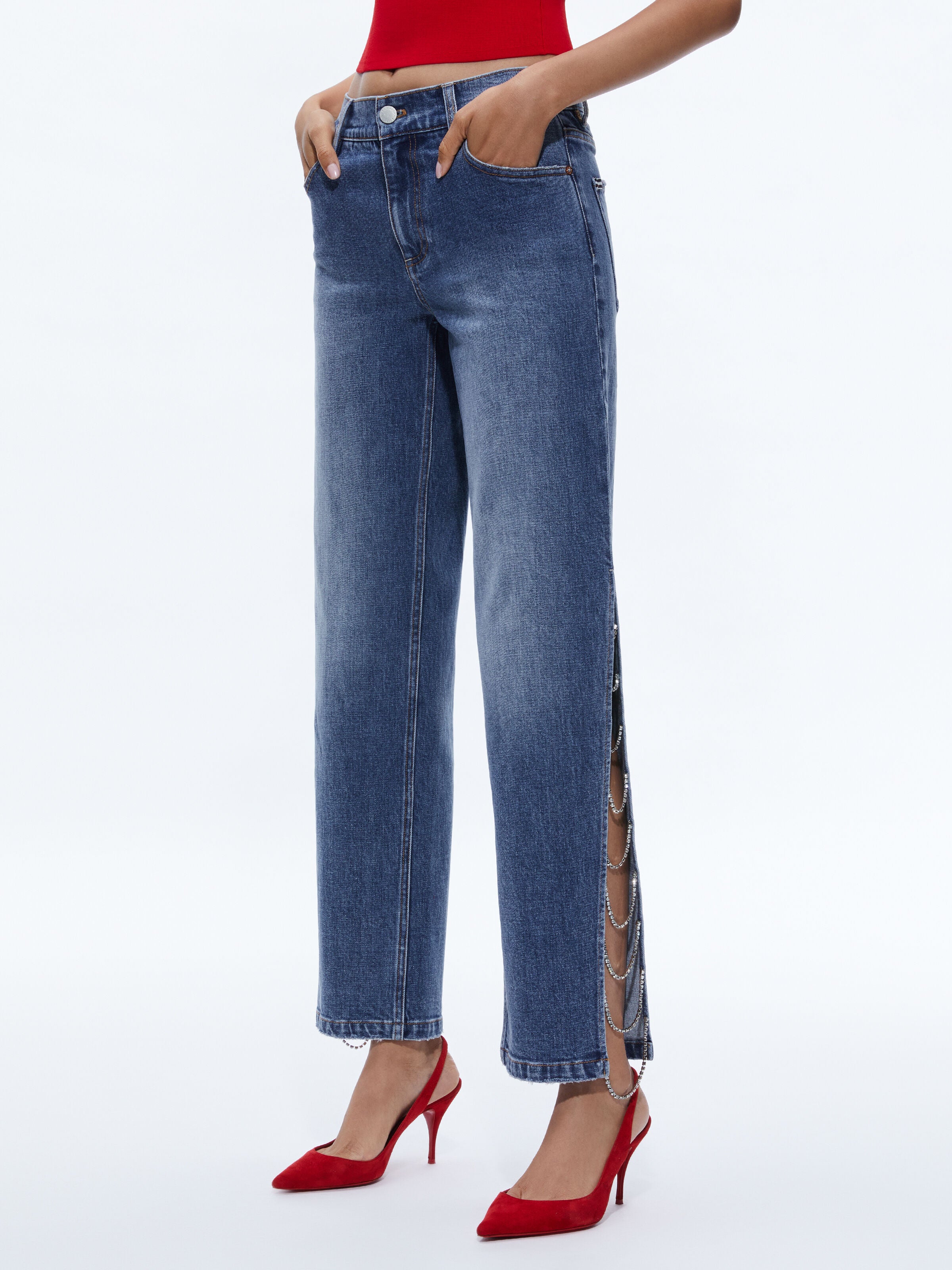 GAYLE EMBELLISHED SIDE JEAN-ALICE + OLIVIA