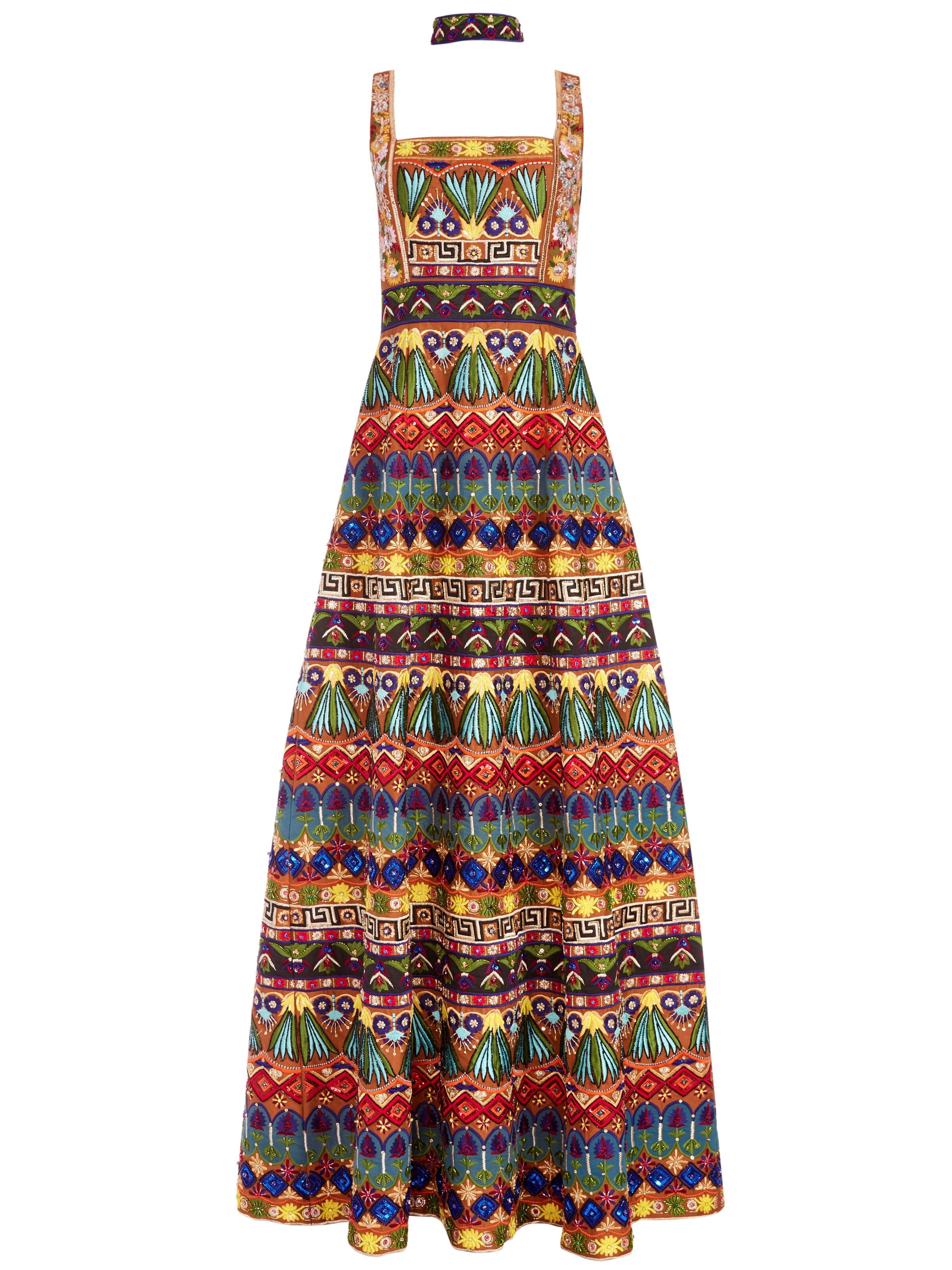 MARCIELA BEADED GOWN WITH CHOKER-ALICE + OLIVIA