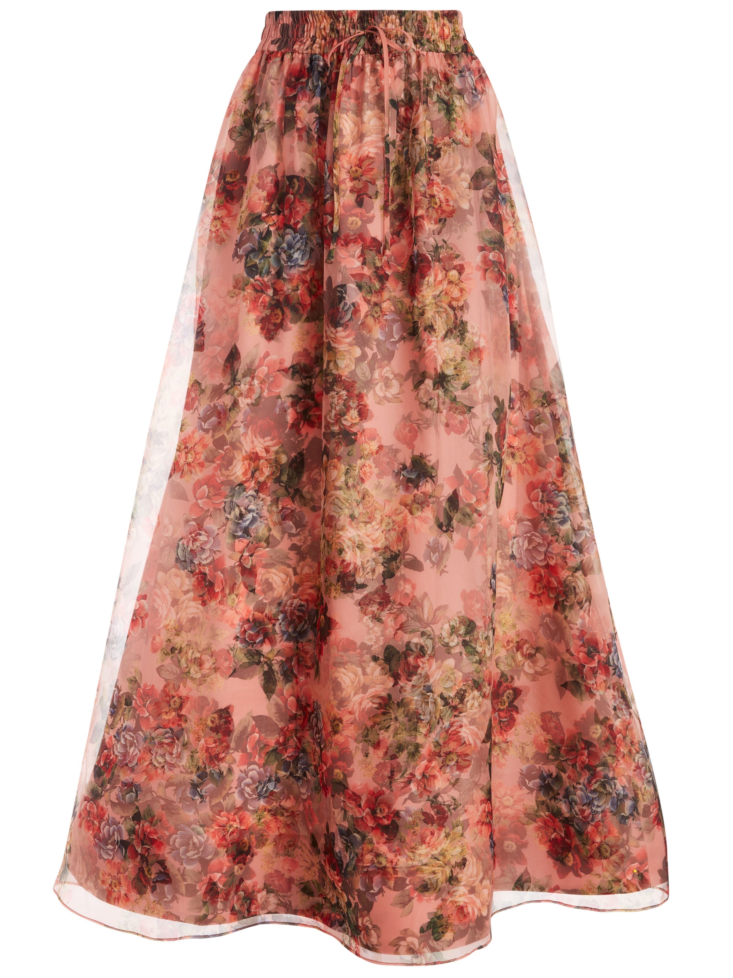 DIXIE ANKLE LENGTH GOWN SKIRT-CLOUD DANCER ROSE TAN-ALICE + OLIVIA