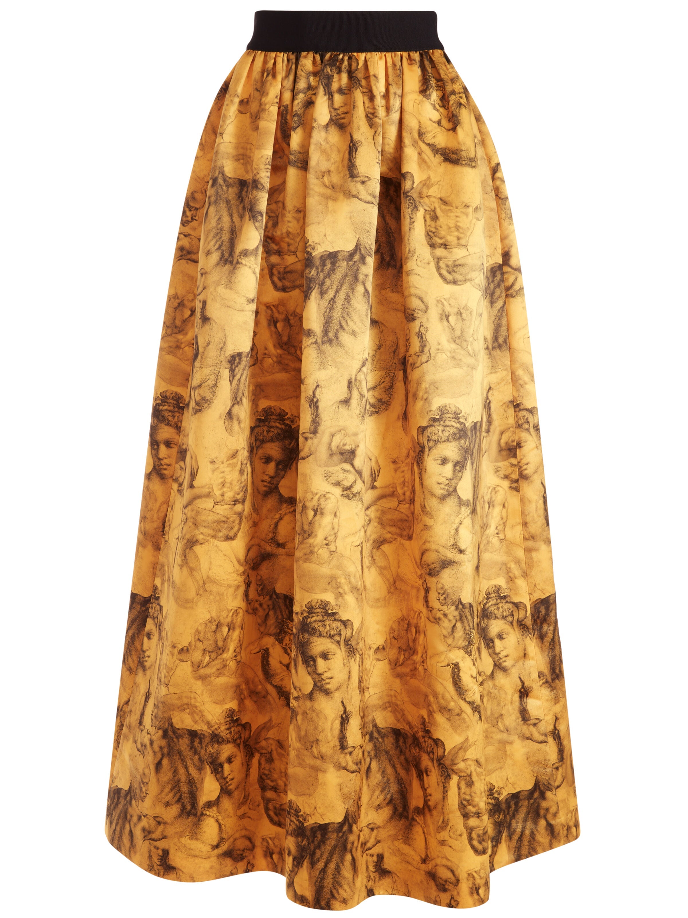 TINA EMBELLISHED BALLGOWN SKIRT-ANGELO COLLAGE SAFFRON-ALICE + OLIVIA