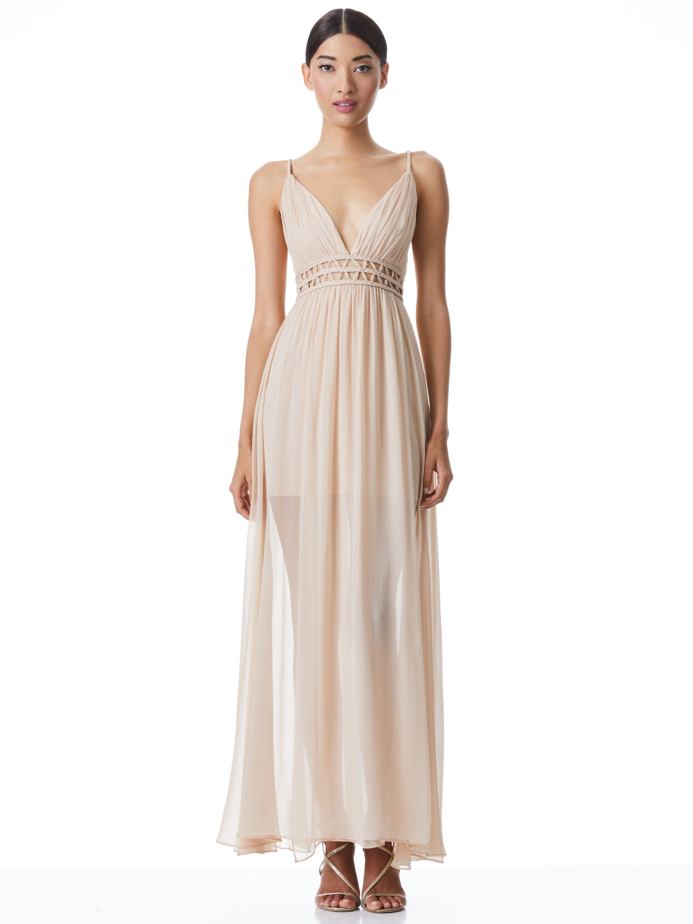 RYA CUT OUT MAXI DRESS-ALMOND-ALICE + OLIVIA