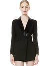 KYRIE BEADED COLLAR TUEXDO ROMPER-ALICE + OLIVIA