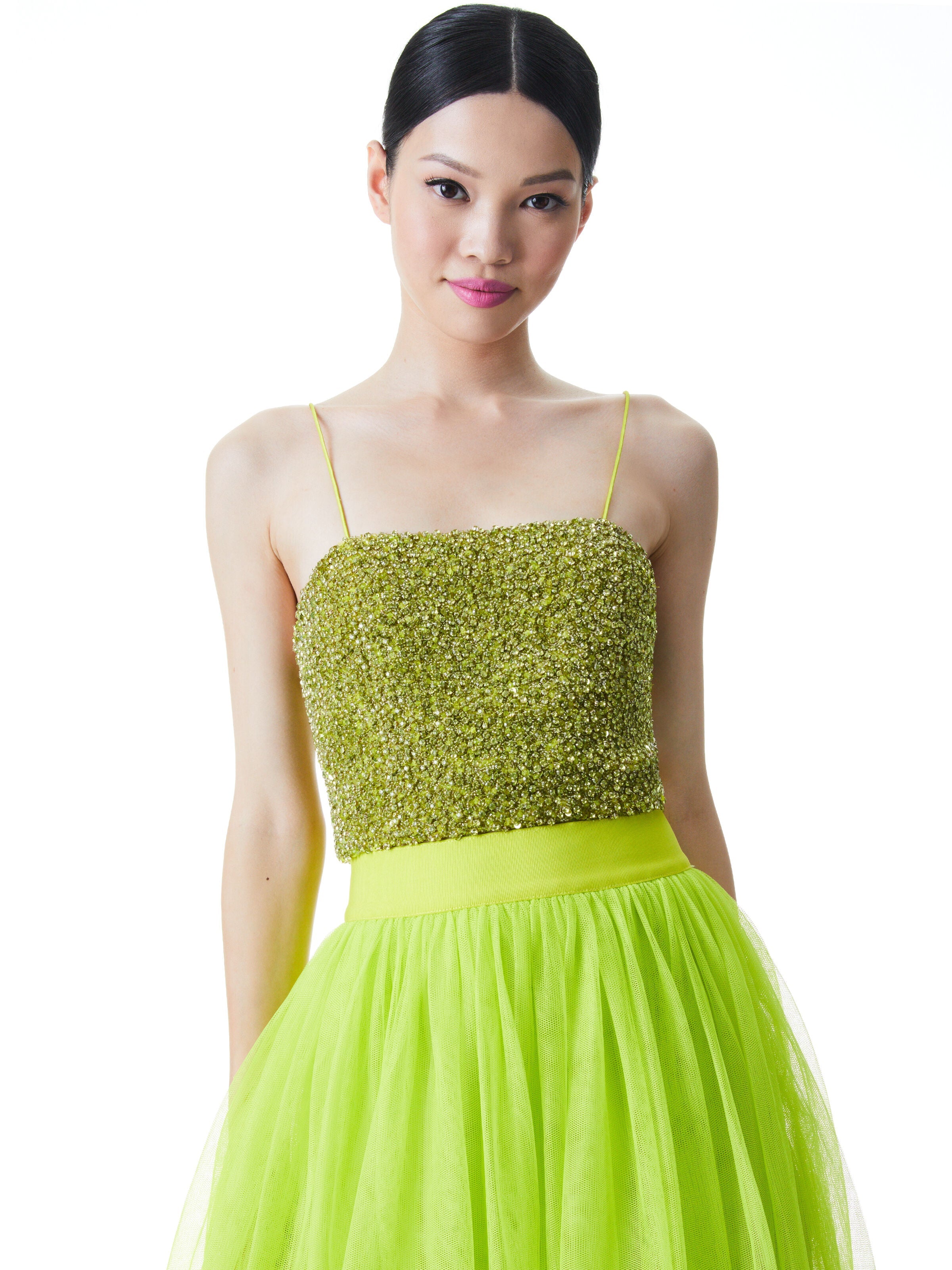 CERESI SEQUIN CROP TOP-ALICE + OLIVIA
