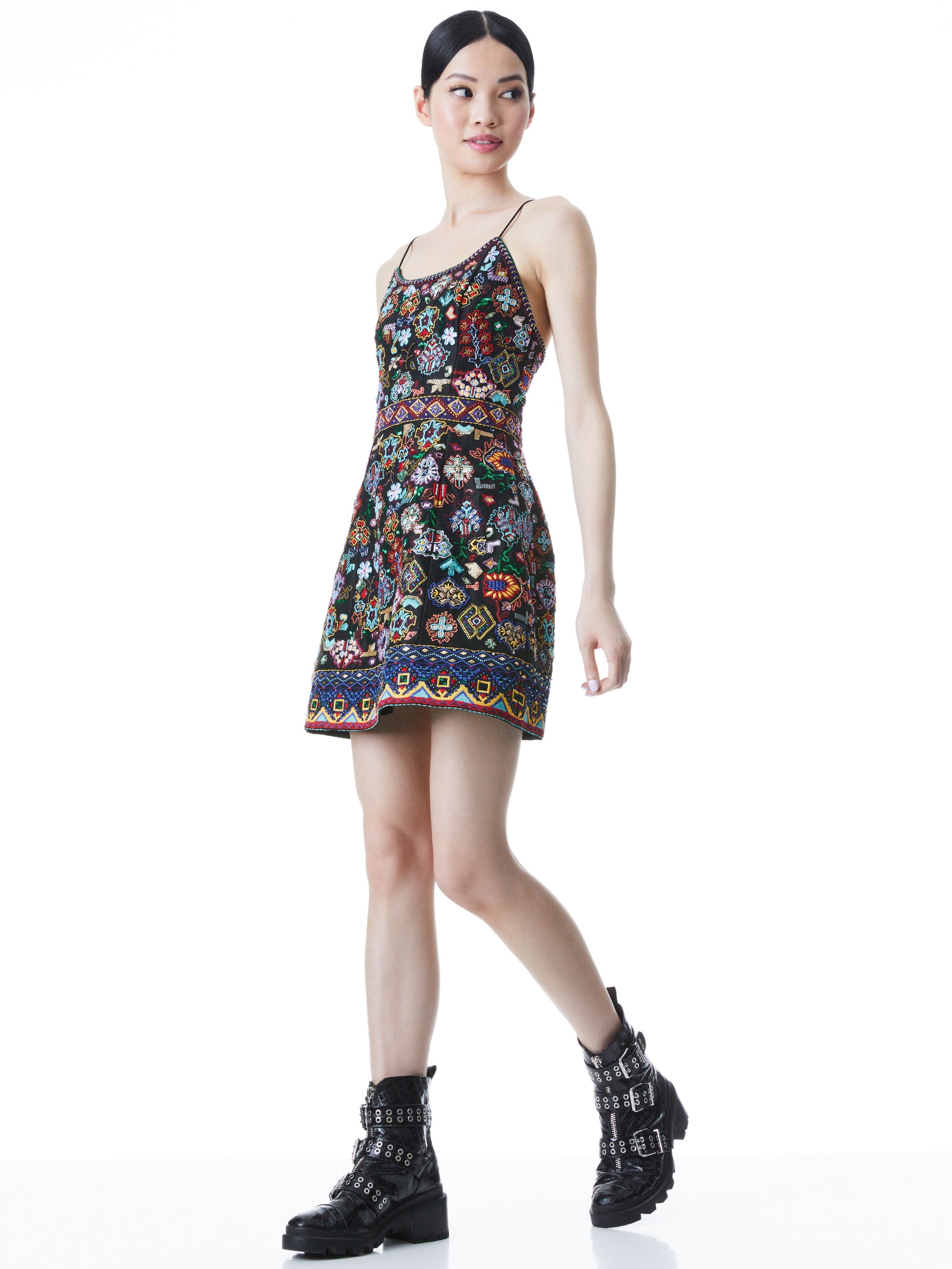 FLORENCIA EMBELLISHED MINI DRESS