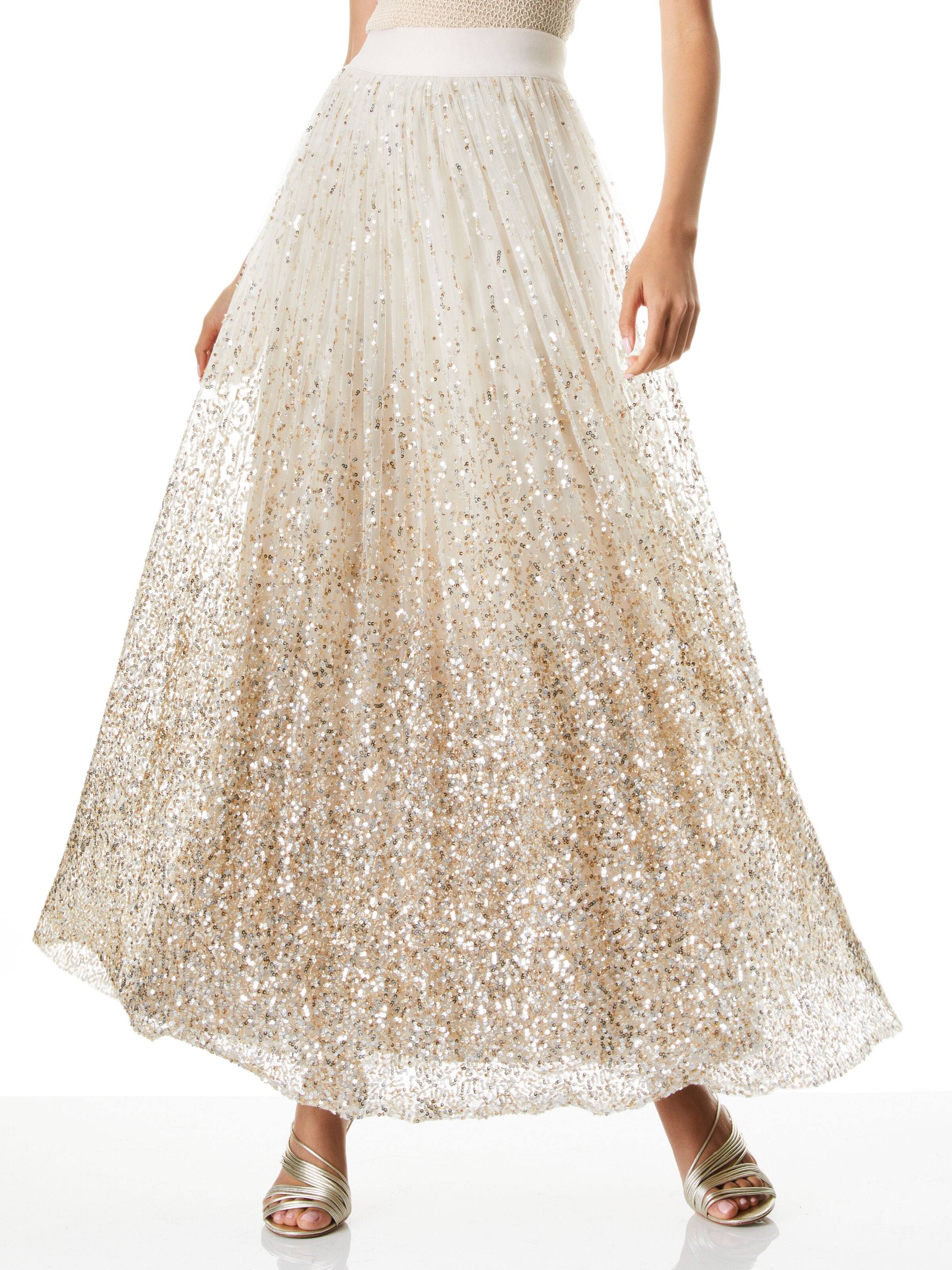 CATRINA SEQUIN GOWN SKIRT-ALICE + OLIVIA