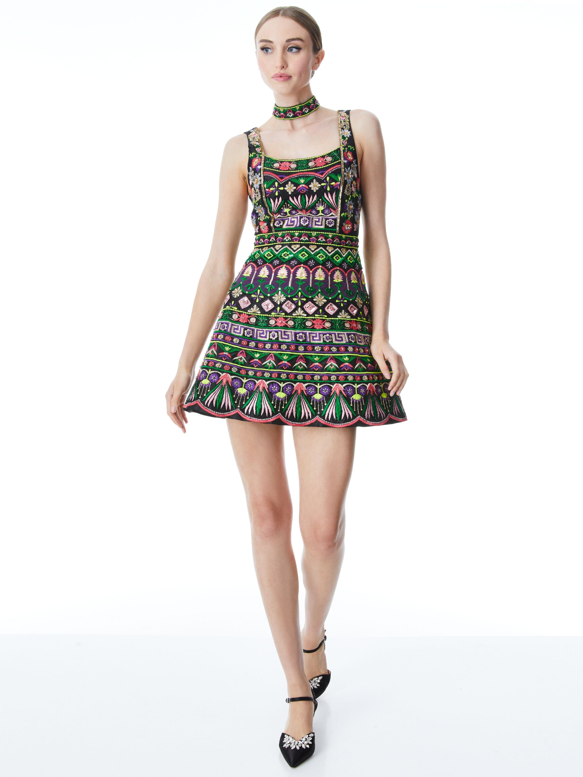 TRICIA EMBELLISHED MINI GOWN DRESS