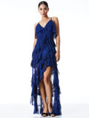 LAVERNE ASYMMETRICAL RUFFLE DRESS-ALICE + OLIVIA