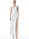 PAULETTE ONE SHOULDER FITTED GOWN-BRIGHT POPPY-ALICE + OLIVIA