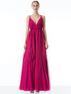 CARISA DEEP V-NECK GOWN WITH BRAIDED BELT-ALICE + OLIVIA