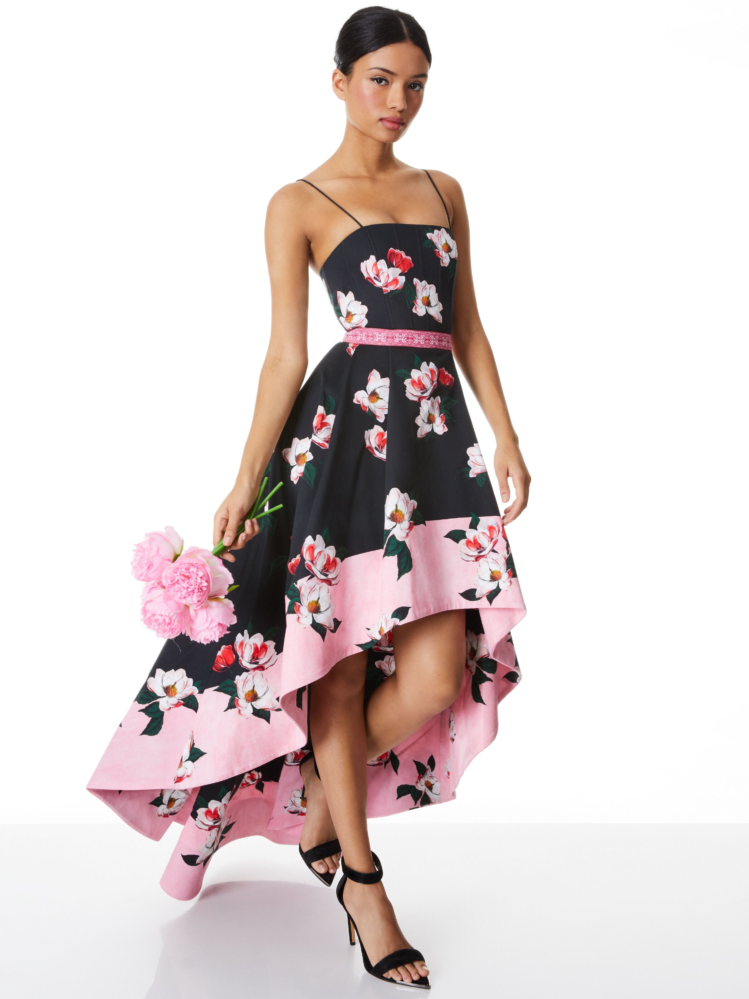 FLORENCE SPAGHETTI STRAP HIGH LOW GOWN