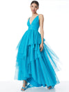 DOJA V-NECK TULLE HIGH LOW BALLGOWN-ALICE + OLIVIA