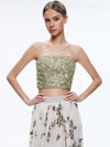 CERESI EMBELLISHED CROPPED BANDEAU TOP-ALICE + OLIVIA