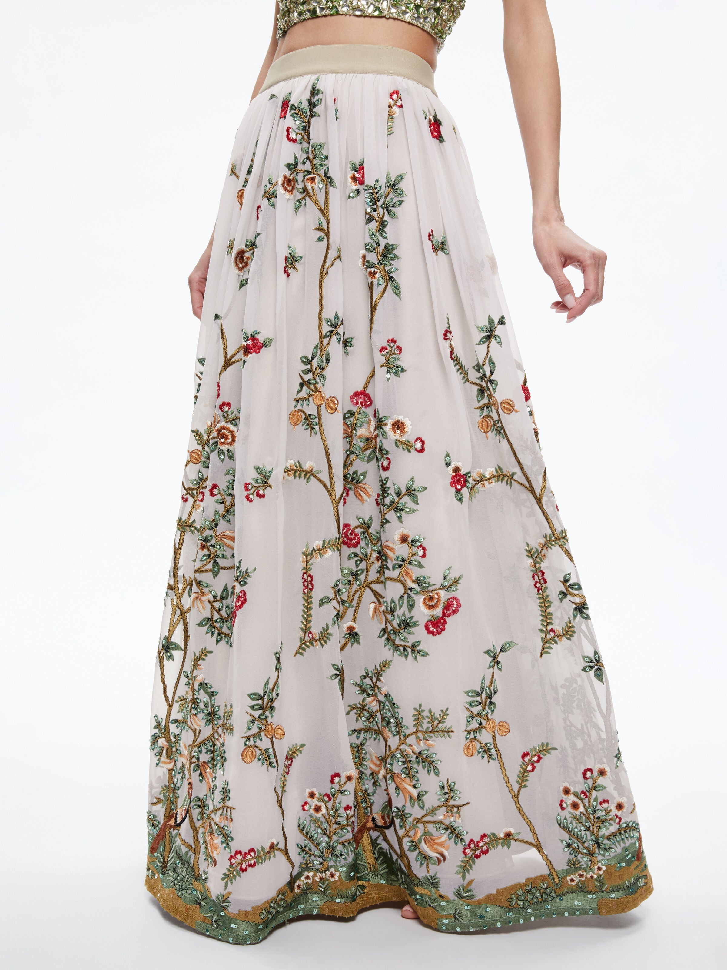 CATRINA EMBELLISHED GOWN MAXI SKIRT