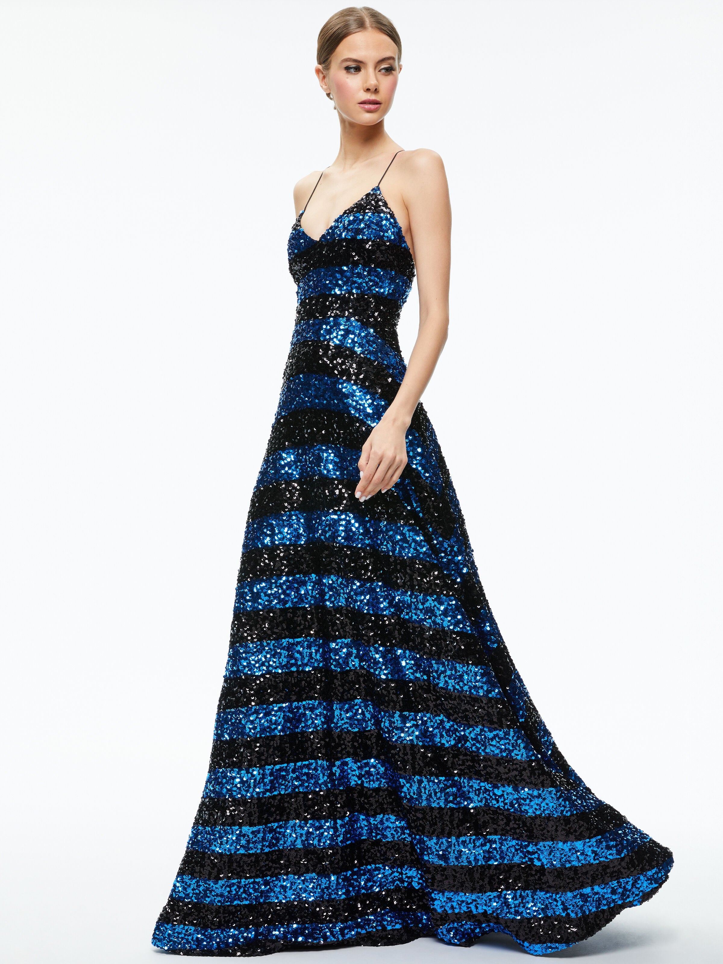 DOMENICA SEQUIN GOWN DRESS-ALICE + OLIVIA