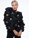 LORNA CROPPED FLORAL APPLIQUE JACKET-ALICE + OLIVIA