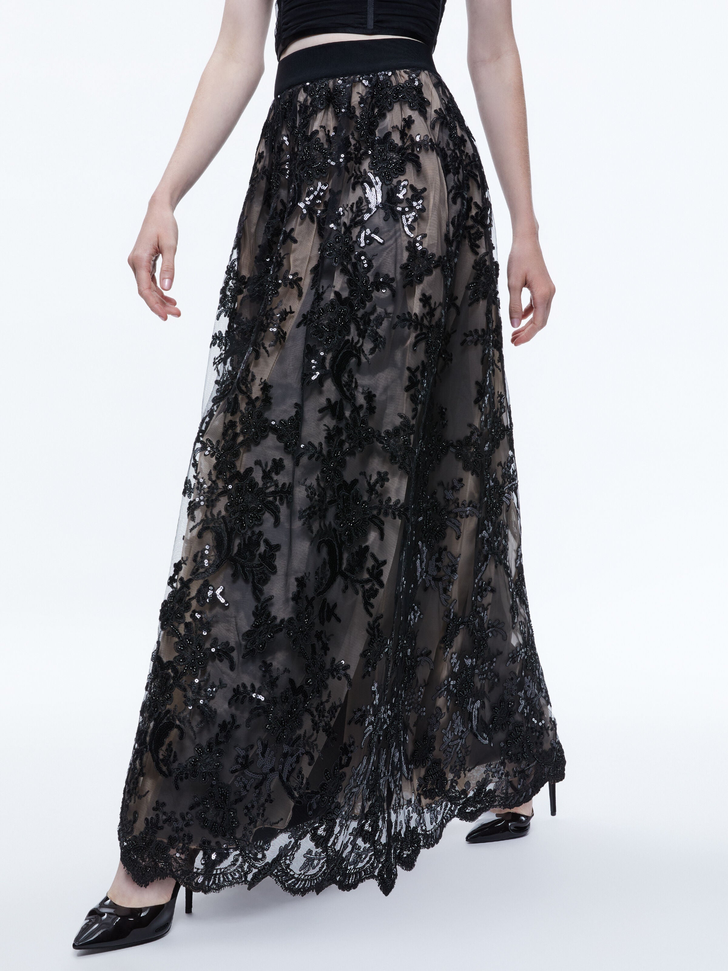 TINA EMBELLISHED GOWN SKIRT-ALICE + OLIVIA