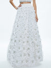 EARLA HIGH WAISTED FLORAL EMBELLISHED SKIRT-OFF WHITE-ALICE + OLIVIA
