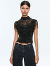 PRIA EMBELLISHED TOP-Black-ALICE + OLIVIA
